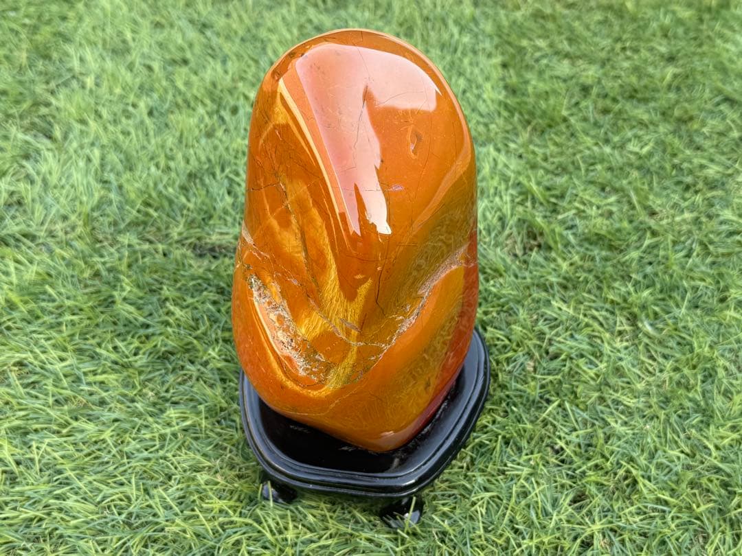 佐渡赤玉石 赤玉石 赤石 錦紅石 錦石 五色石 鑑賞石 水石 盆石 台座付き