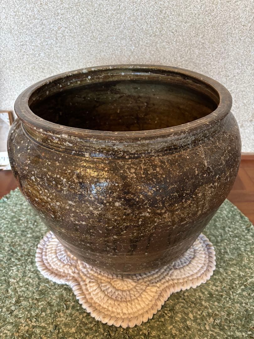 丹波焼　赤土部灰釉甕　大壺 時代物 骨董品アンティーク
