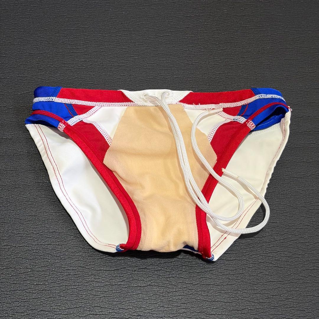 SPEEDO 競泳水着 ホワイト/レッド/ブルー 140サイズ