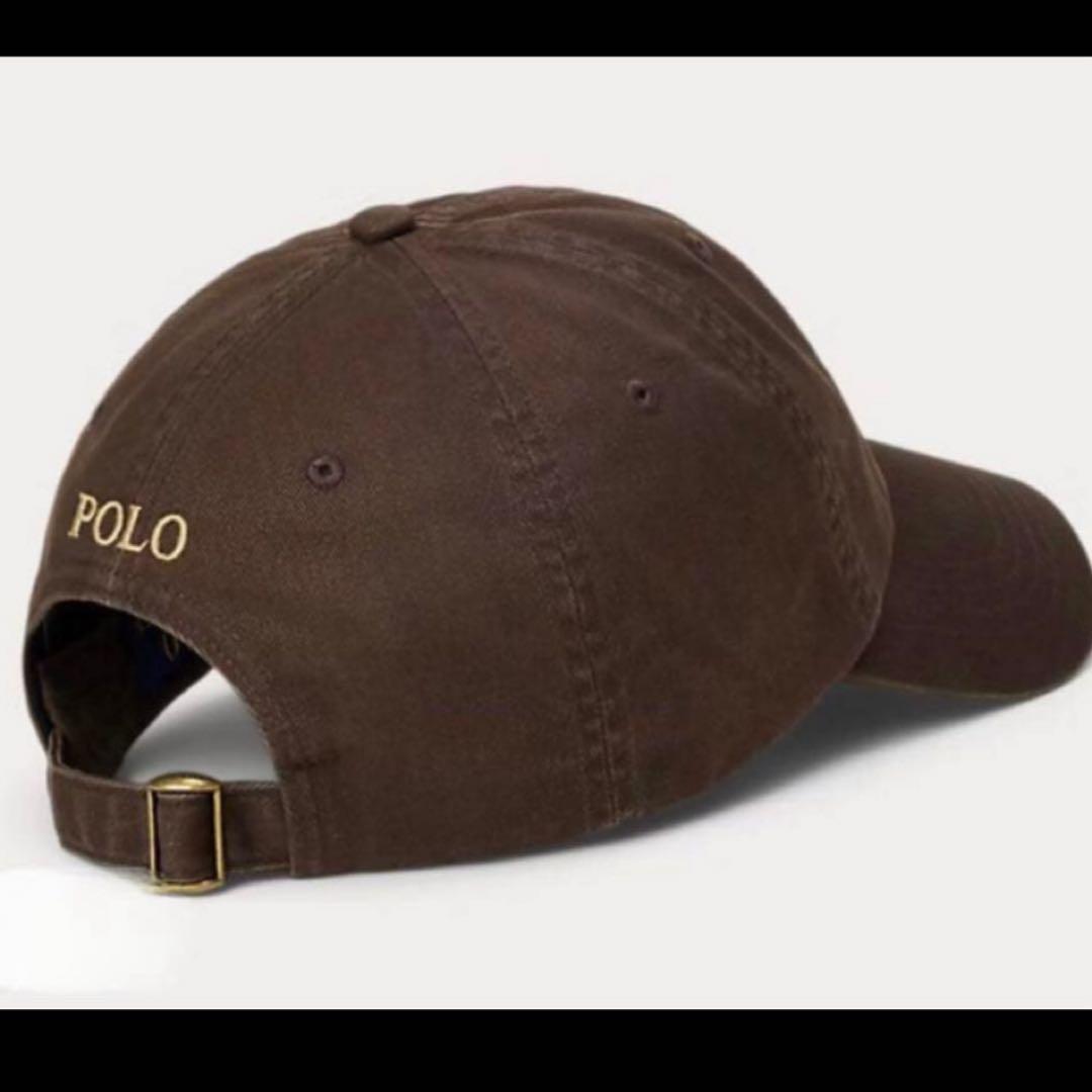 レア　POLO ポロラルフローレン　キャップ　ブラウン　ホワイトベージュ　茶白