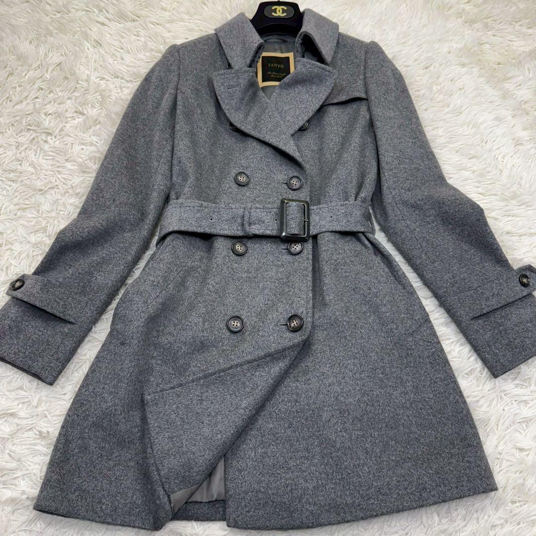 希少＊極美品✨ サンヨー　ウールトレンチコート　100年コート　40　Lサイズ