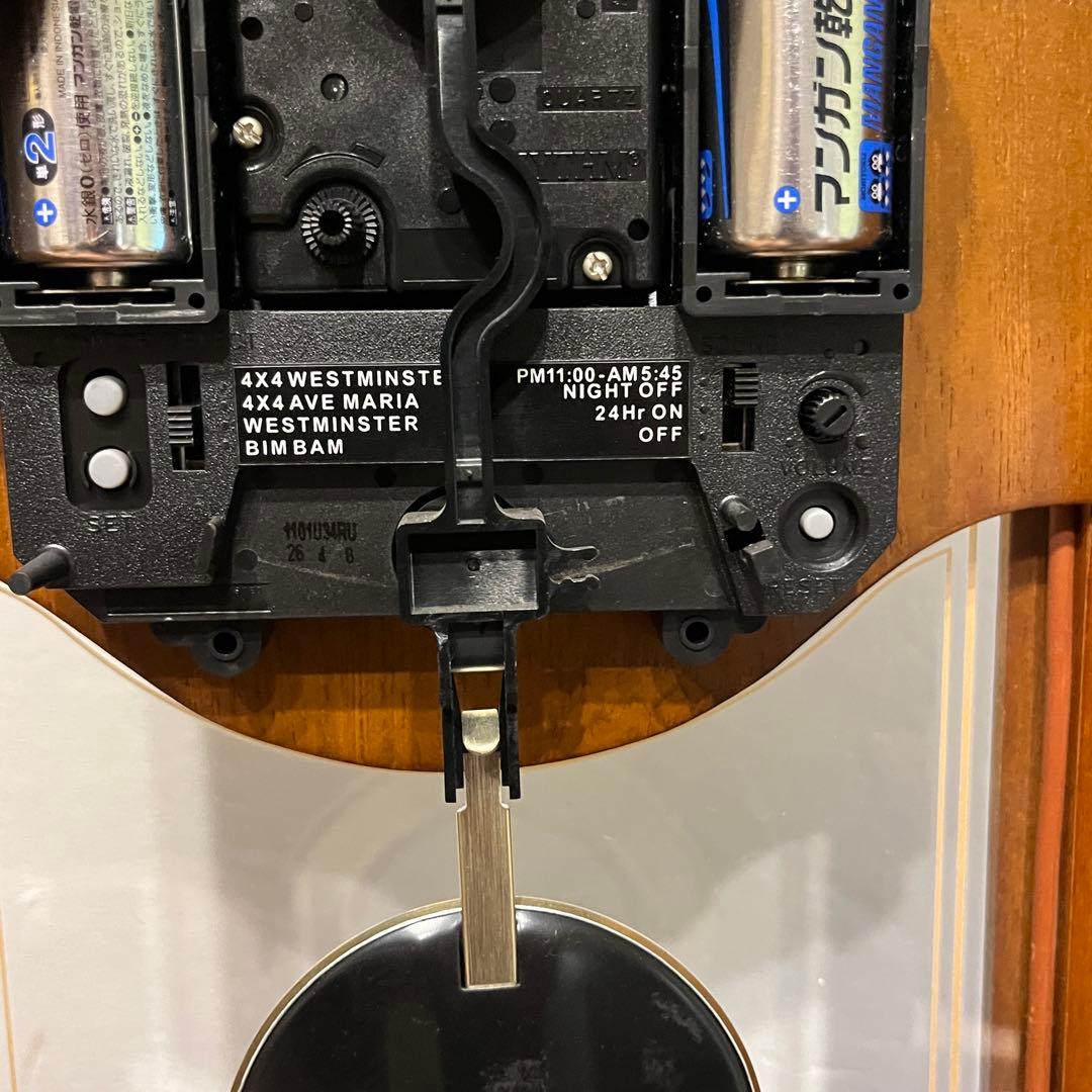 BULOVA ブローバ 置時計 クオーツ チャイム 木製 クラシック 振り子時計