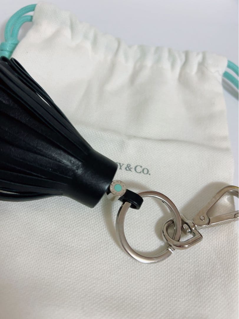 ティファニー　TIFFANY&Co. キーホルダー　タッセル　黒　ブラック