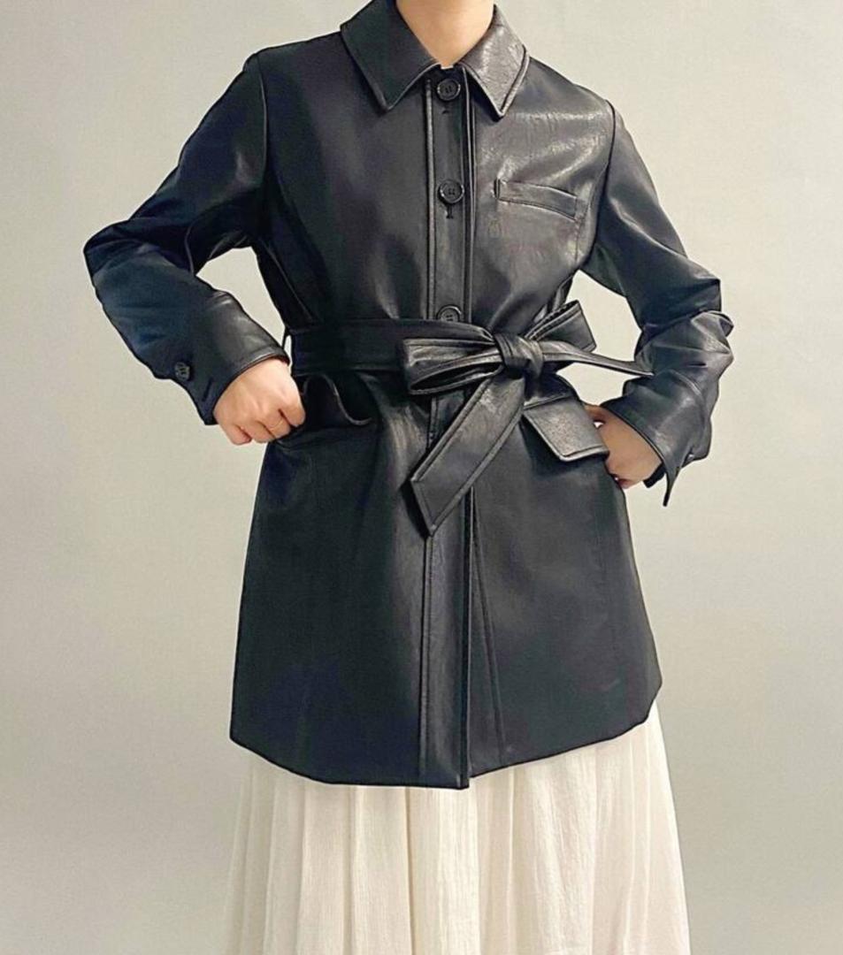 Charles Chaton フェイクレザーコート