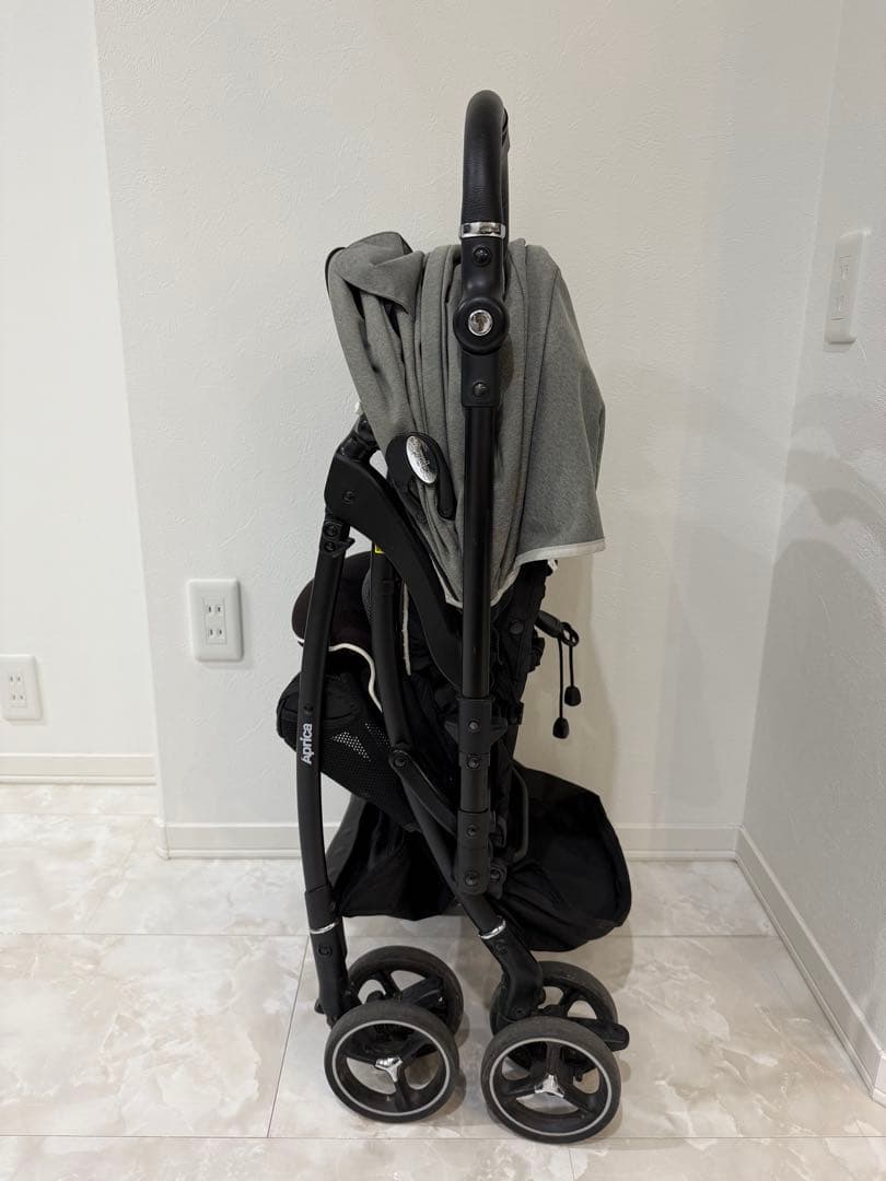 【美品】Aprica ラクーナ ビッテ レザーハンドル AB型 コンパクト