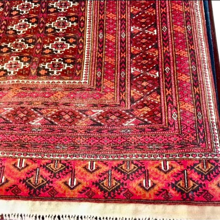 トルクメン最高級ウールラグ/サイズ：200x300cm。 …。 …y69。