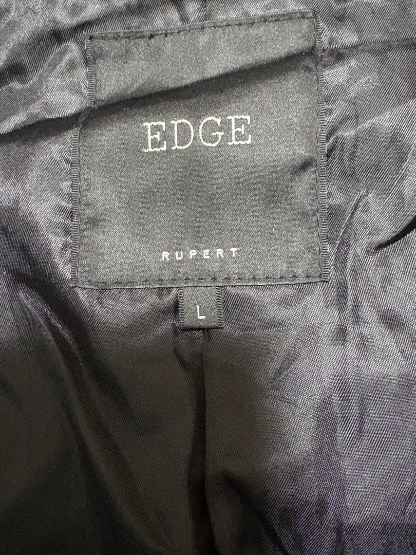 美品　RUPERT EDGEダークブルー ネイビー系　レザージャケット　羊