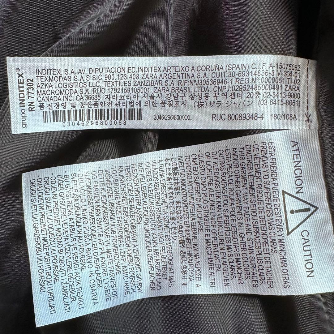 未使用級 XXL◎ザラ ダブルライダースジャケット PUレザー クロップド丈 黒