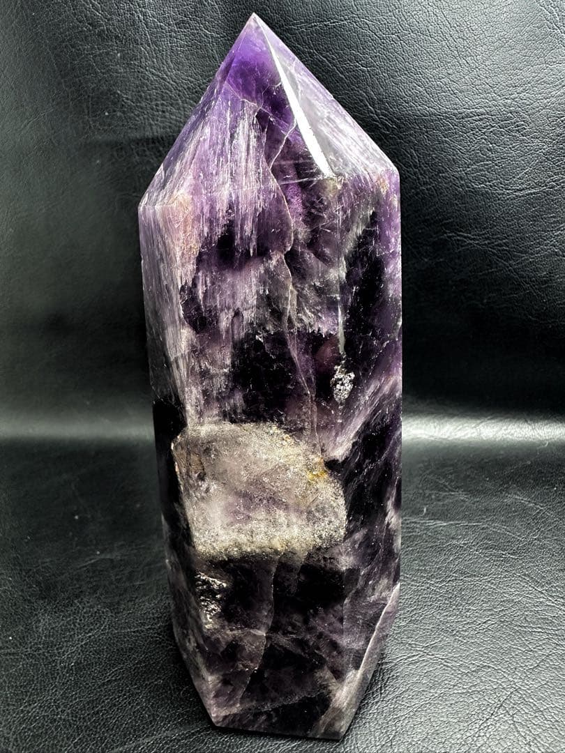 巨大☆キラキラ☆アメジスト 六角柱 水晶パワーストーン 天然石 原石A1188