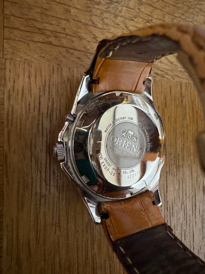 ORIENT automatic 自動巻き時計 黒文字盤 ジャンク品