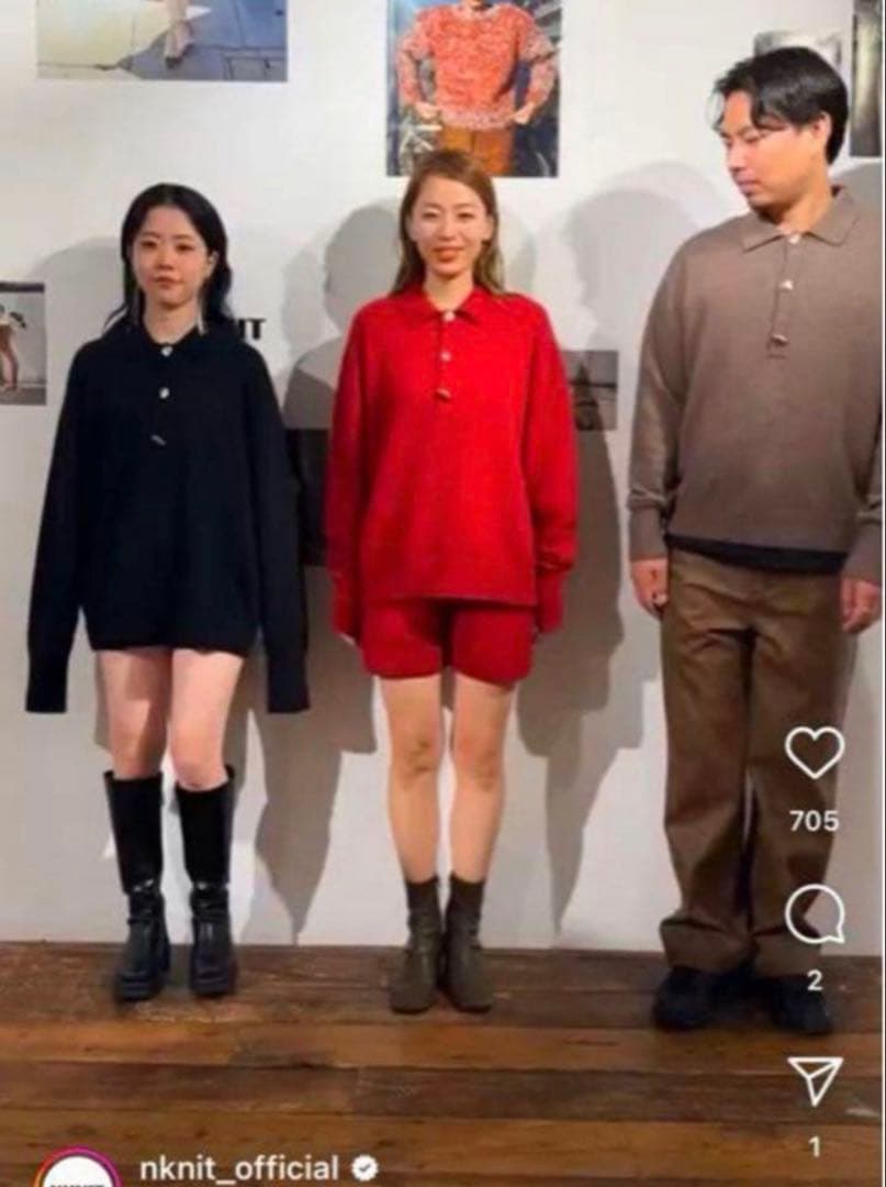 トップス NKNIT raccoon mix skipper KNIT