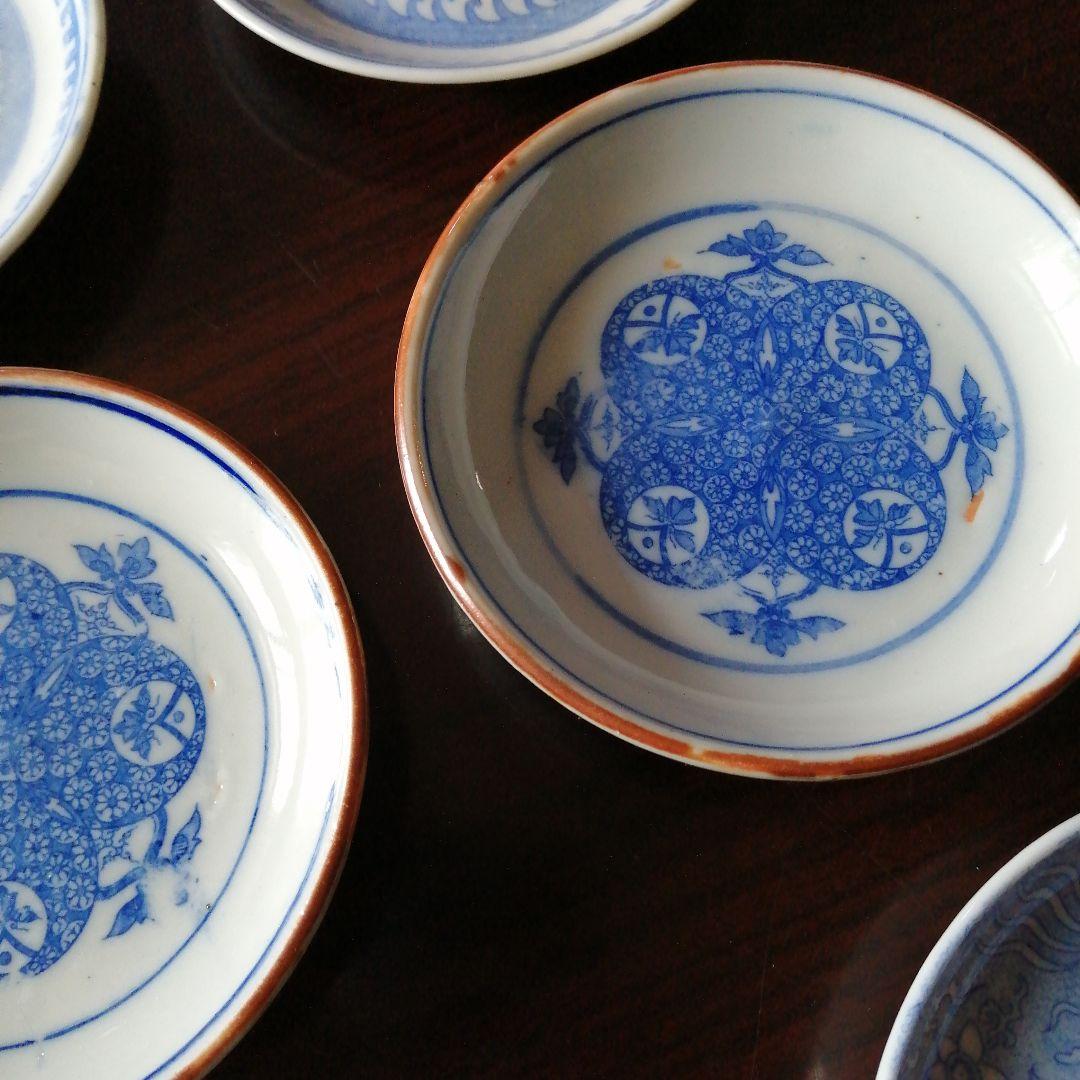 伊万里　染付小皿　4種20枚　10.5〜11cm　明治〜大正期