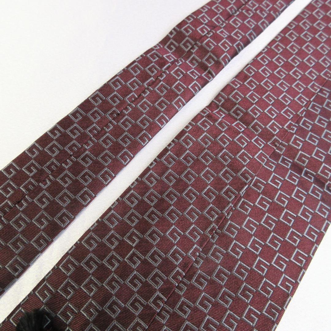 未使用☆グッチ　Gロゴ　茶色　ネクタイ