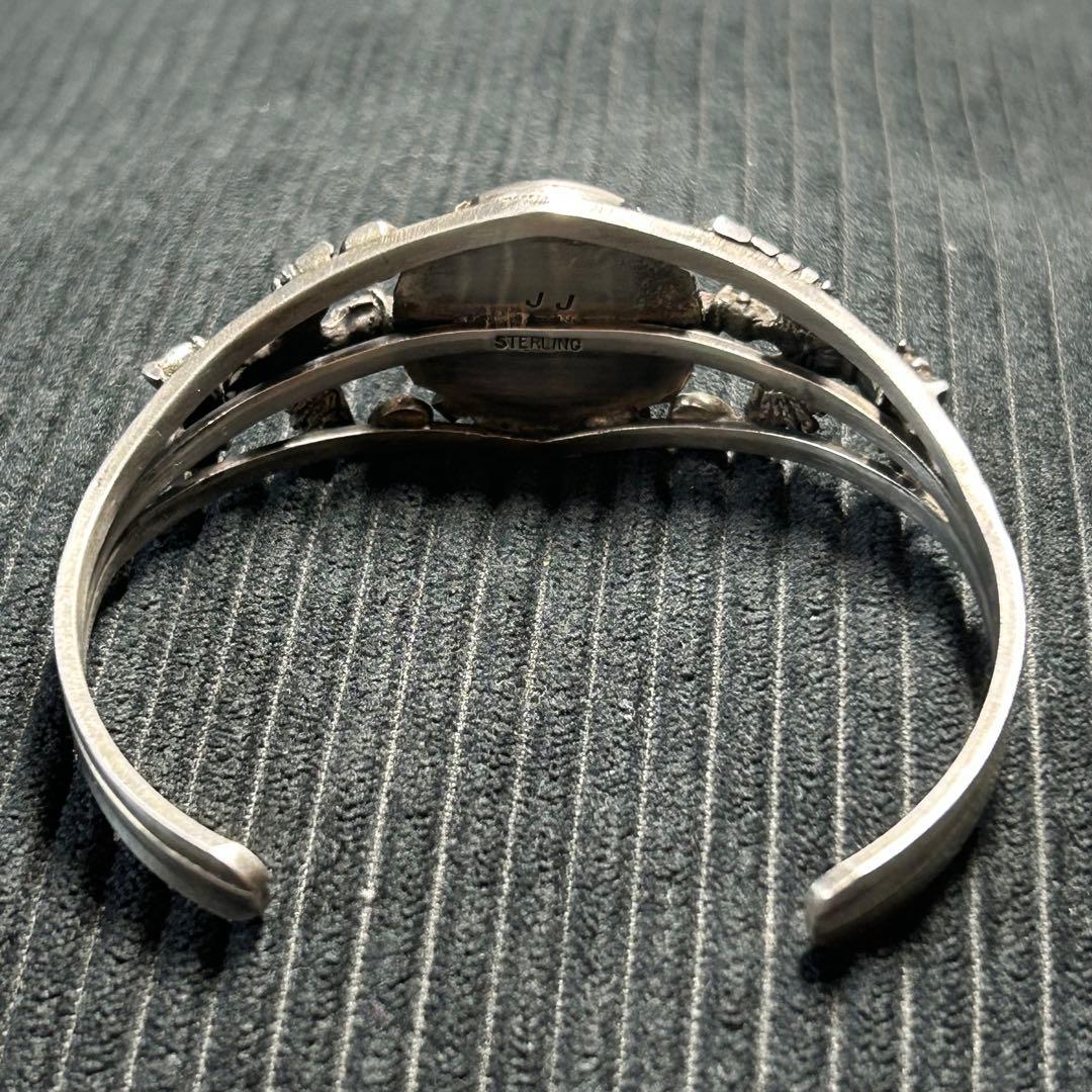 navajo ナバホ　ターコイズ　大粒　バングル　Sterling 刻印　jj