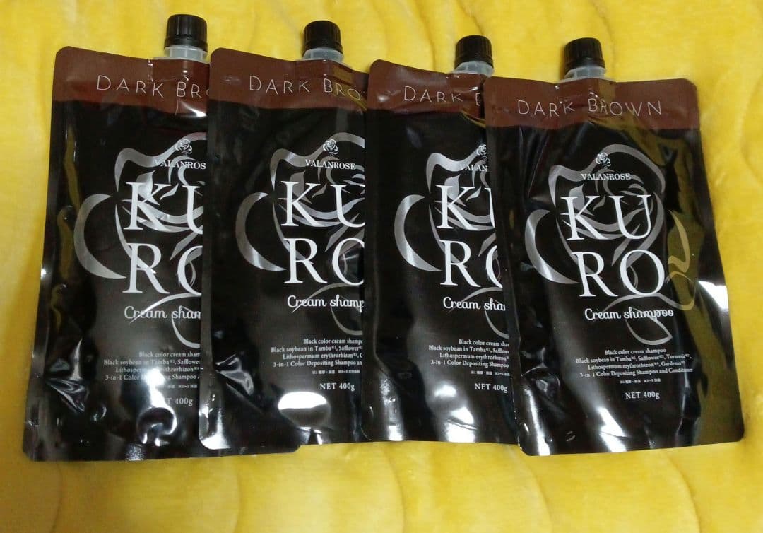 バランローズKUR0400g✖4 ダークブラウンクリームシャンプー カタログ入