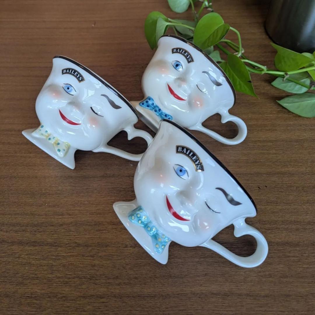 Baileys ベイリーズ ウィンキング ヴィンテージ フェイスカップ3点セット