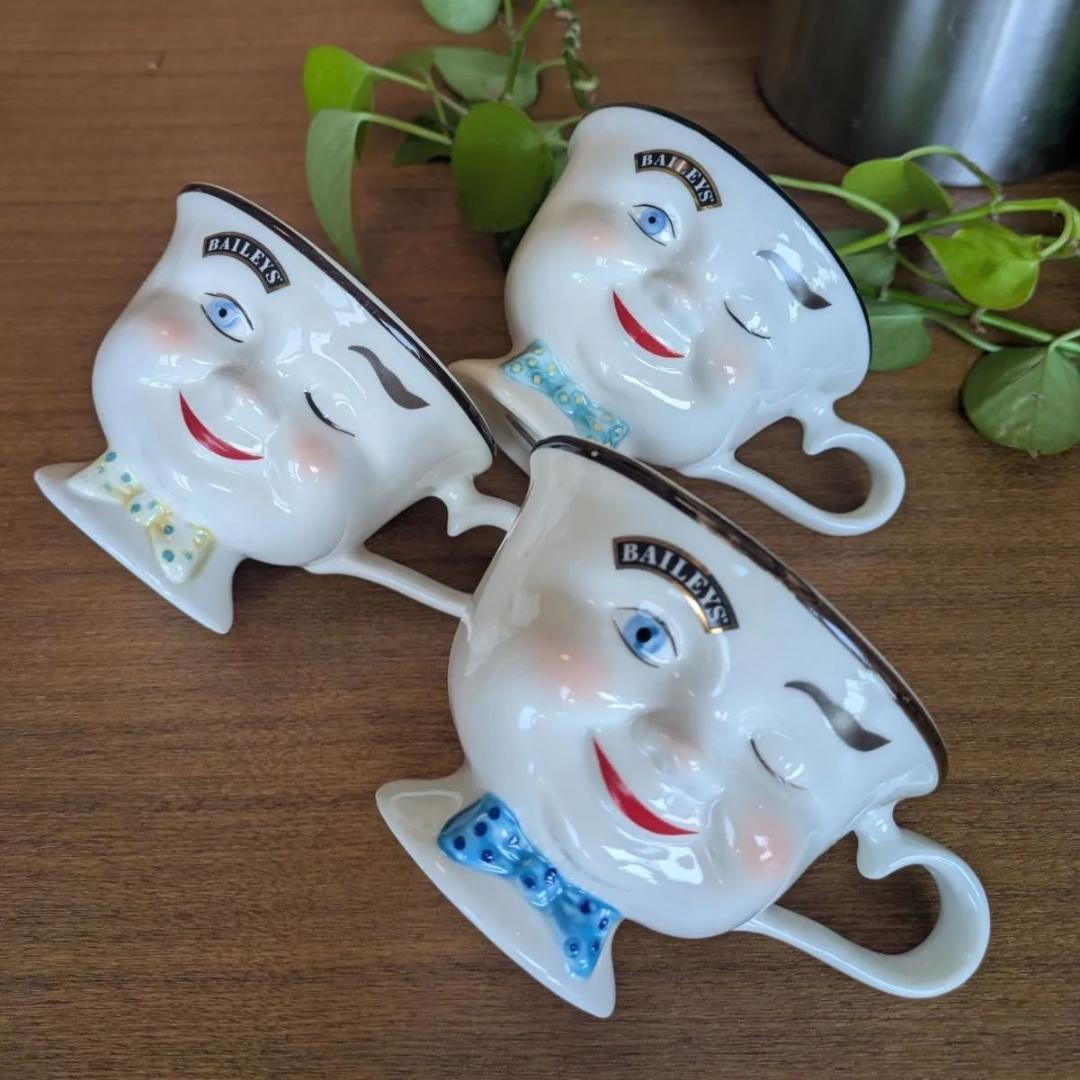 Baileys ベイリーズ ウィンキング ヴィンテージ フェイスカップ3点セット