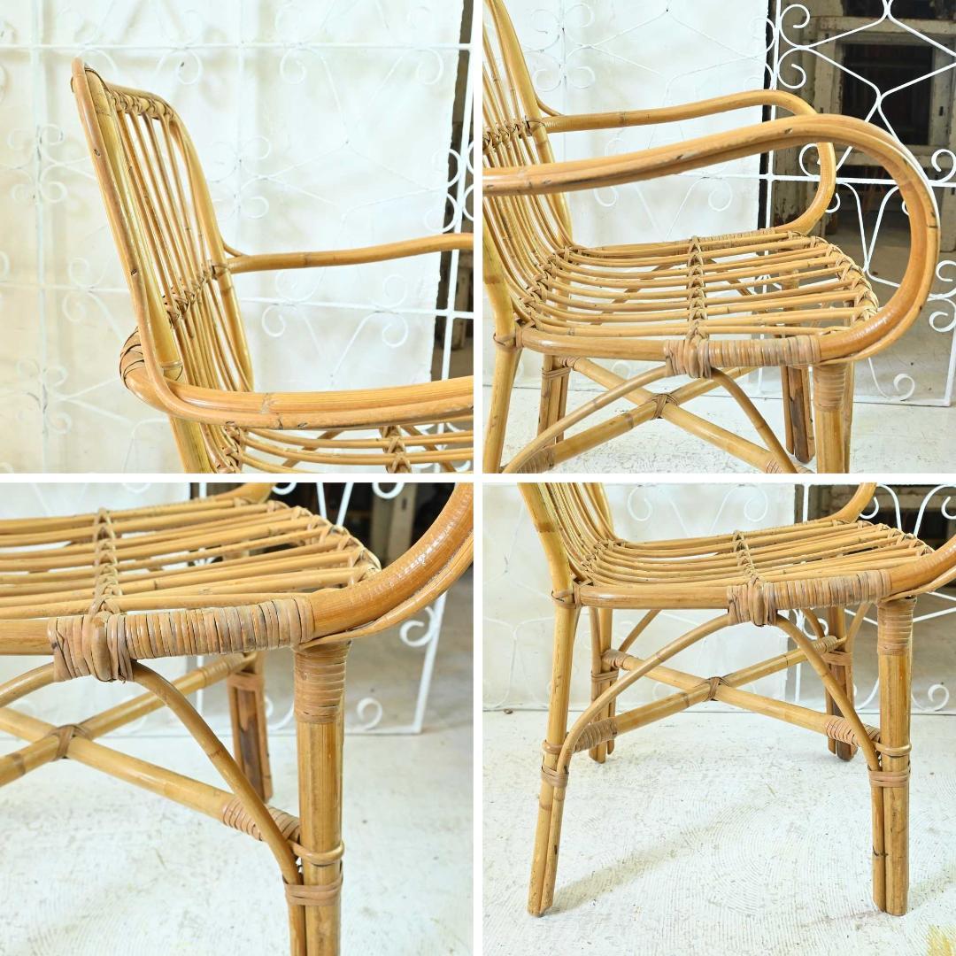 L3705-292 英国アンティーク バンブーチェア 一人掛けソファ アーム付き
