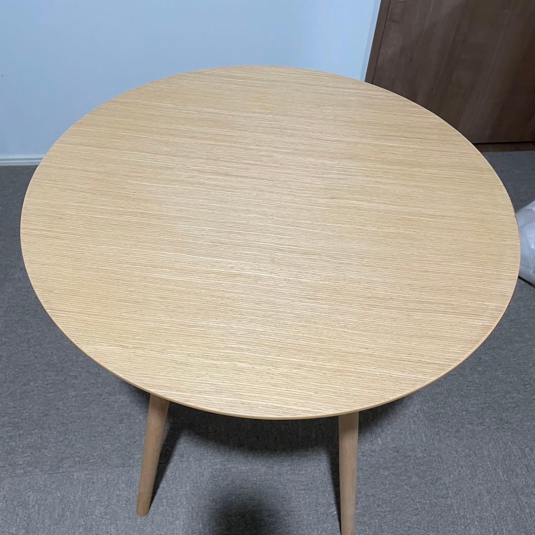 丸テーブル　カフェテーブル　直径60cm ウォールナット　ナチュラル