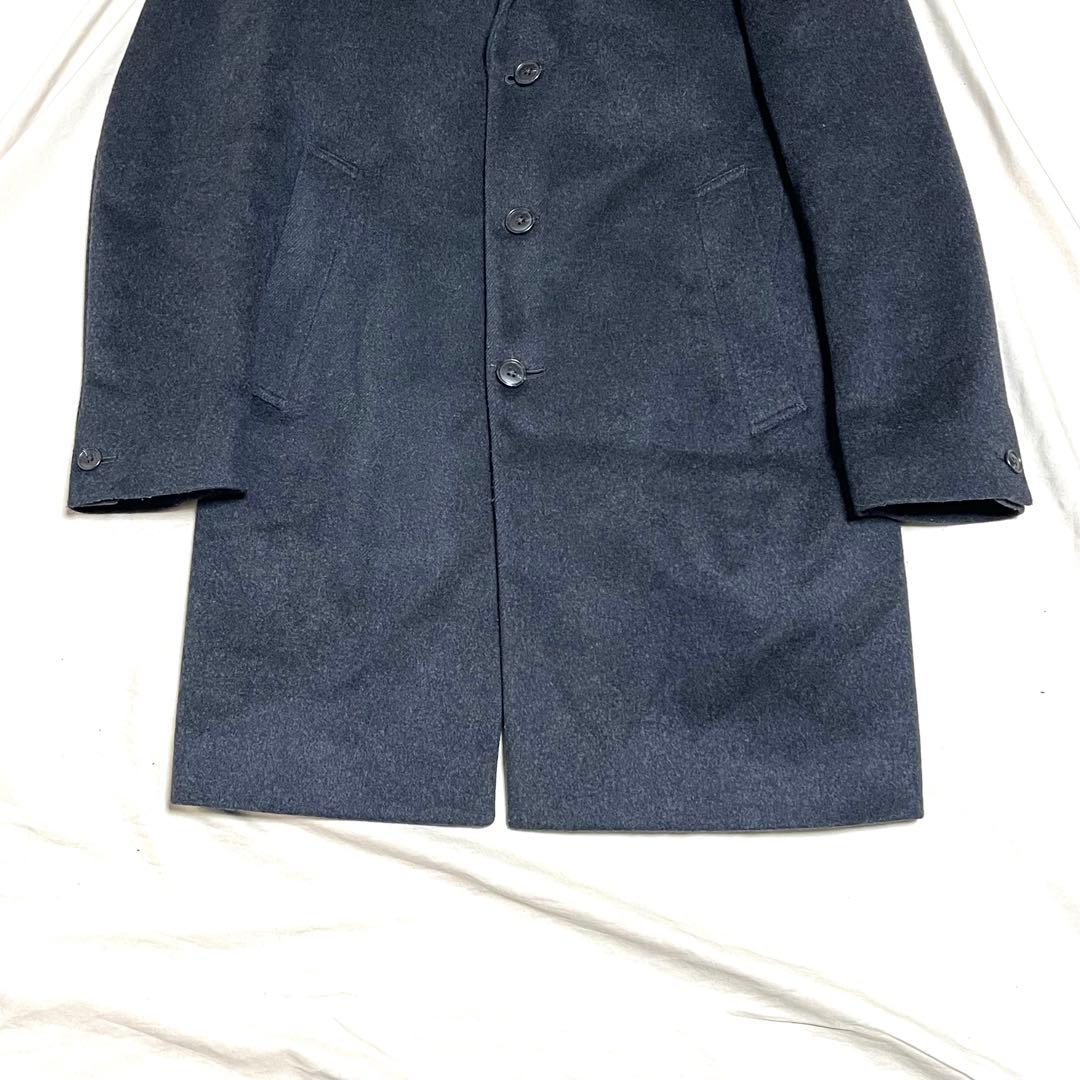 【美品】エディフィス　ロングチェスターコート　カシミヤ　ダークグレー L