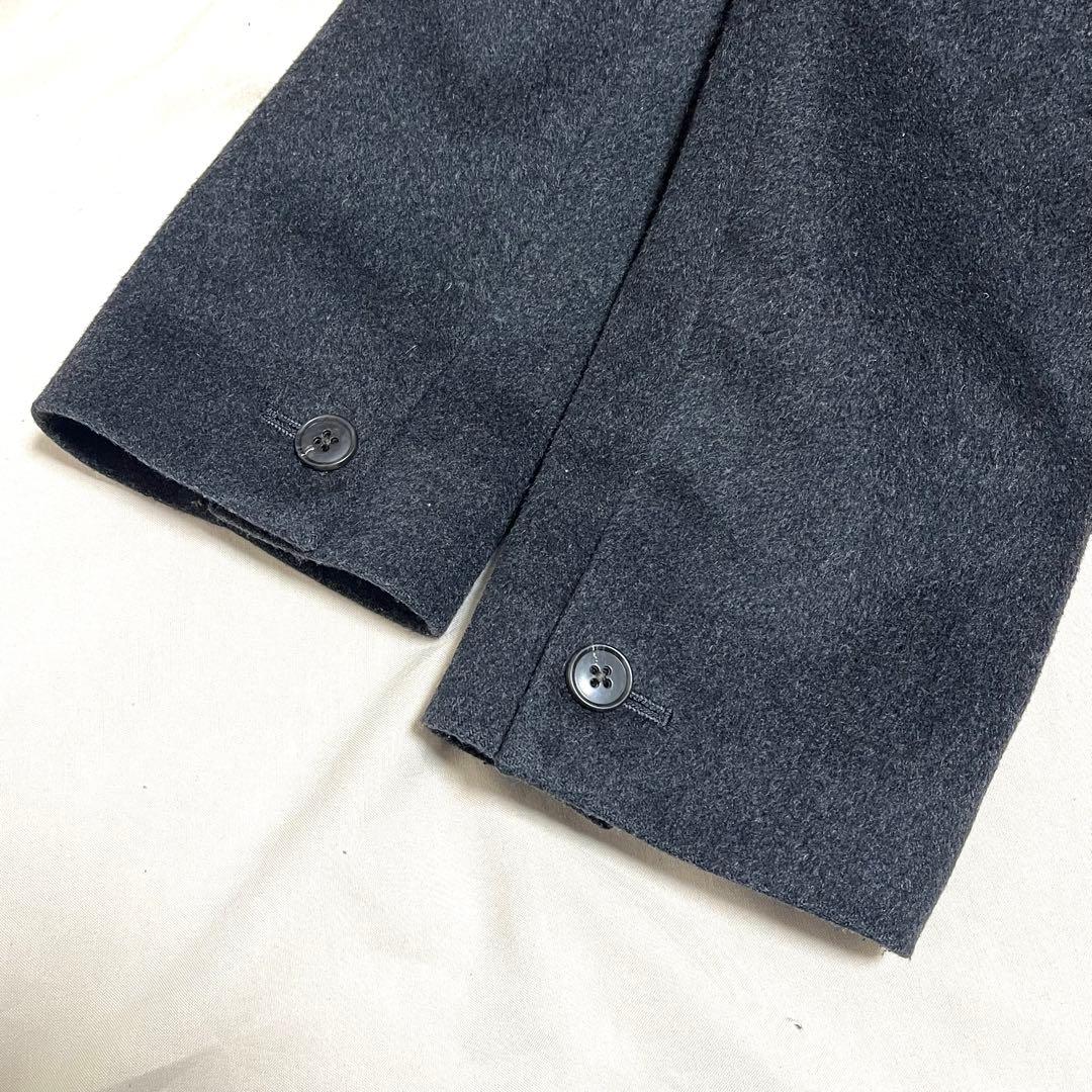 【美品】エディフィス　ロングチェスターコート　カシミヤ　ダークグレー L