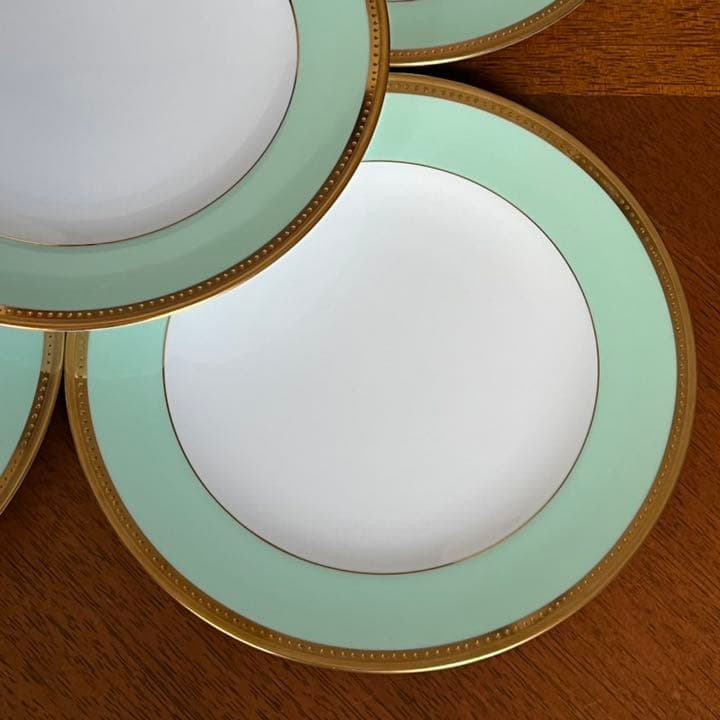 【未使用美品】大倉陶園★メイグリーン★パン・ケーキ皿　5枚