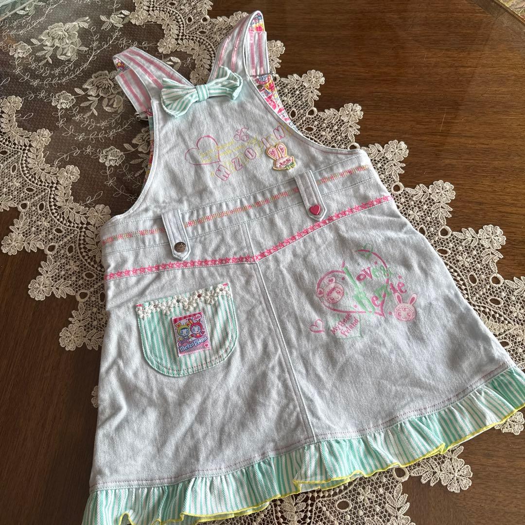 ⭐️Mezzo Piano⭐️ベリエちゃん&ラブちゃん⭐️ジャンパースカート⭐️美品⭐️