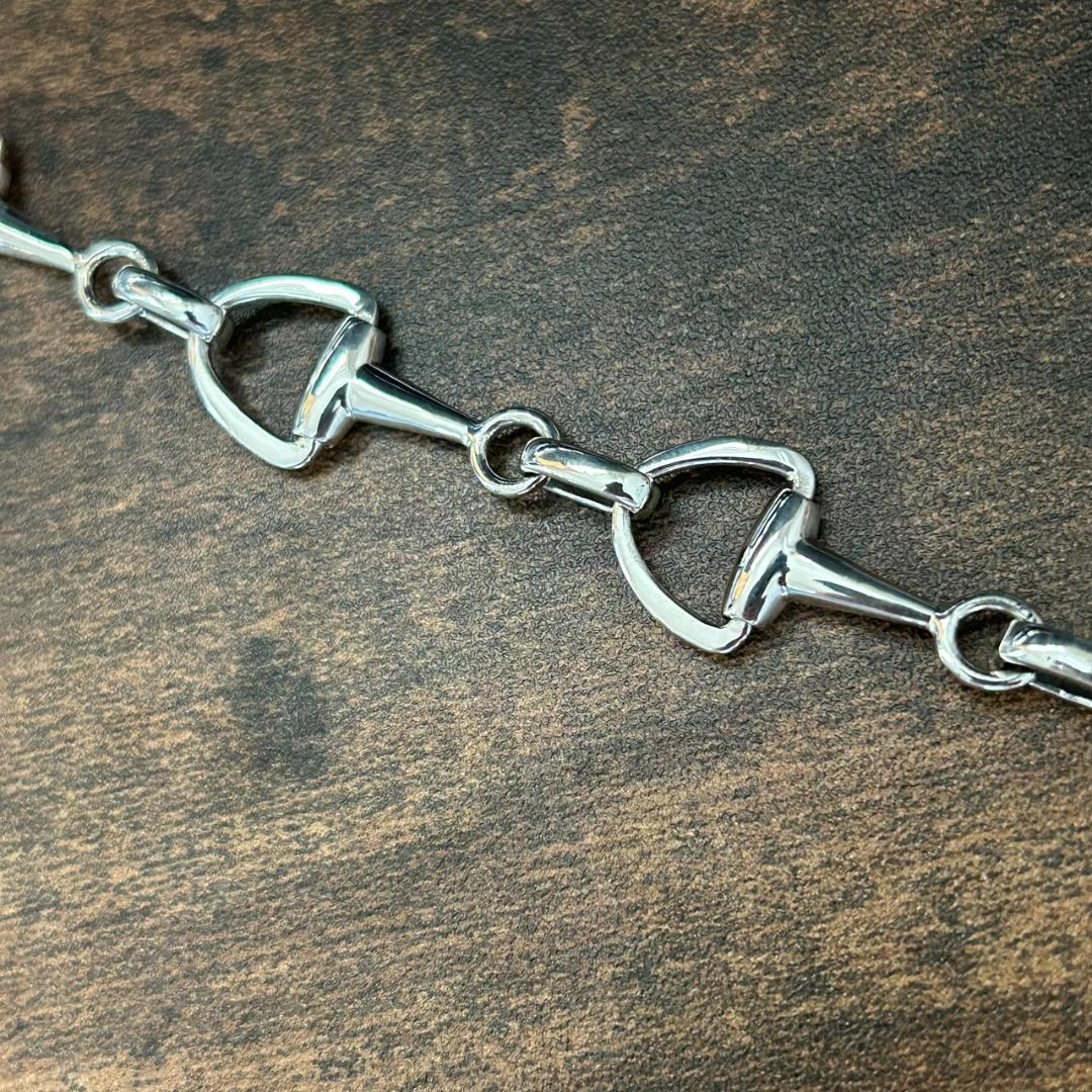 希少 ホースビットリンクブレスレット シルバー925 メキシコ製