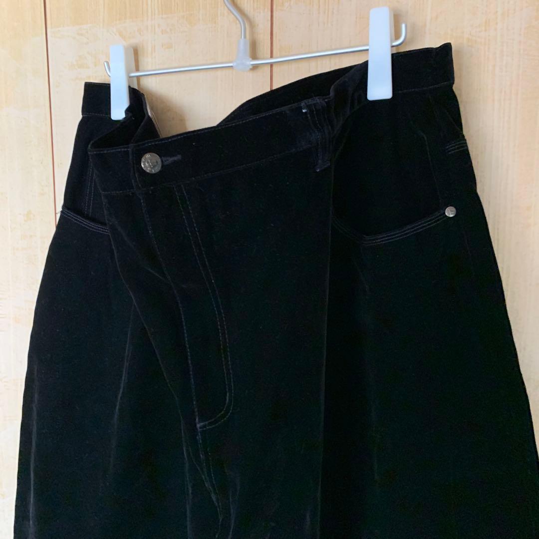 f KNOCKOUT スーパービッグサイズ　ベロアバギーパンツ　B系