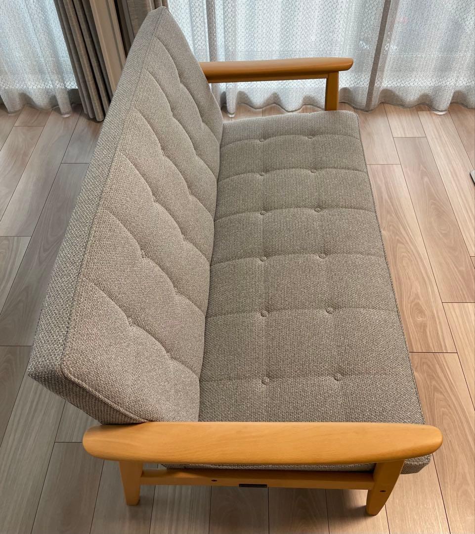 カリモク60 Ｋチェア2シーター　ミストグレー