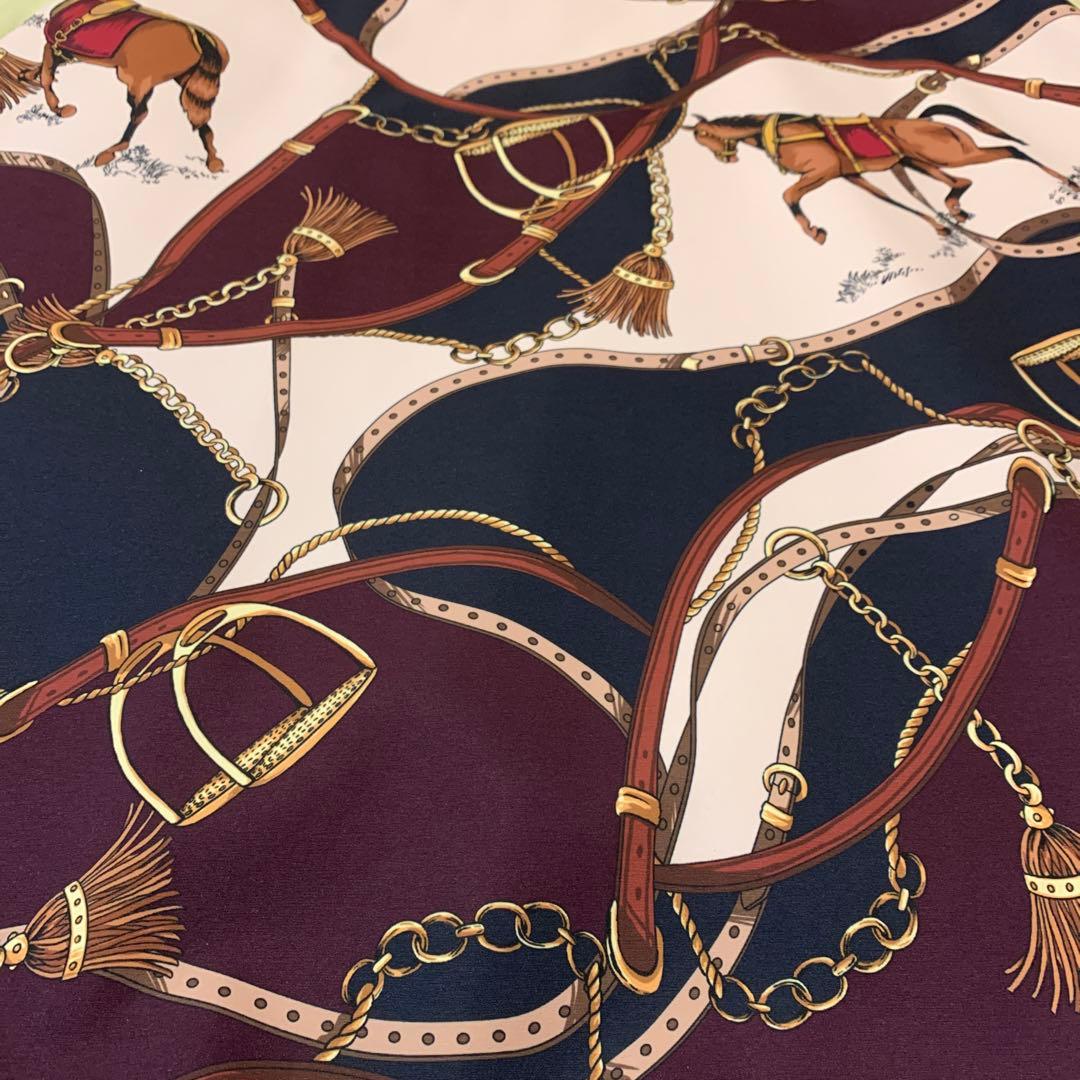 【冨張愛さん×PINKY&DIANNEコラボ】スカーフプリントフレアスカート