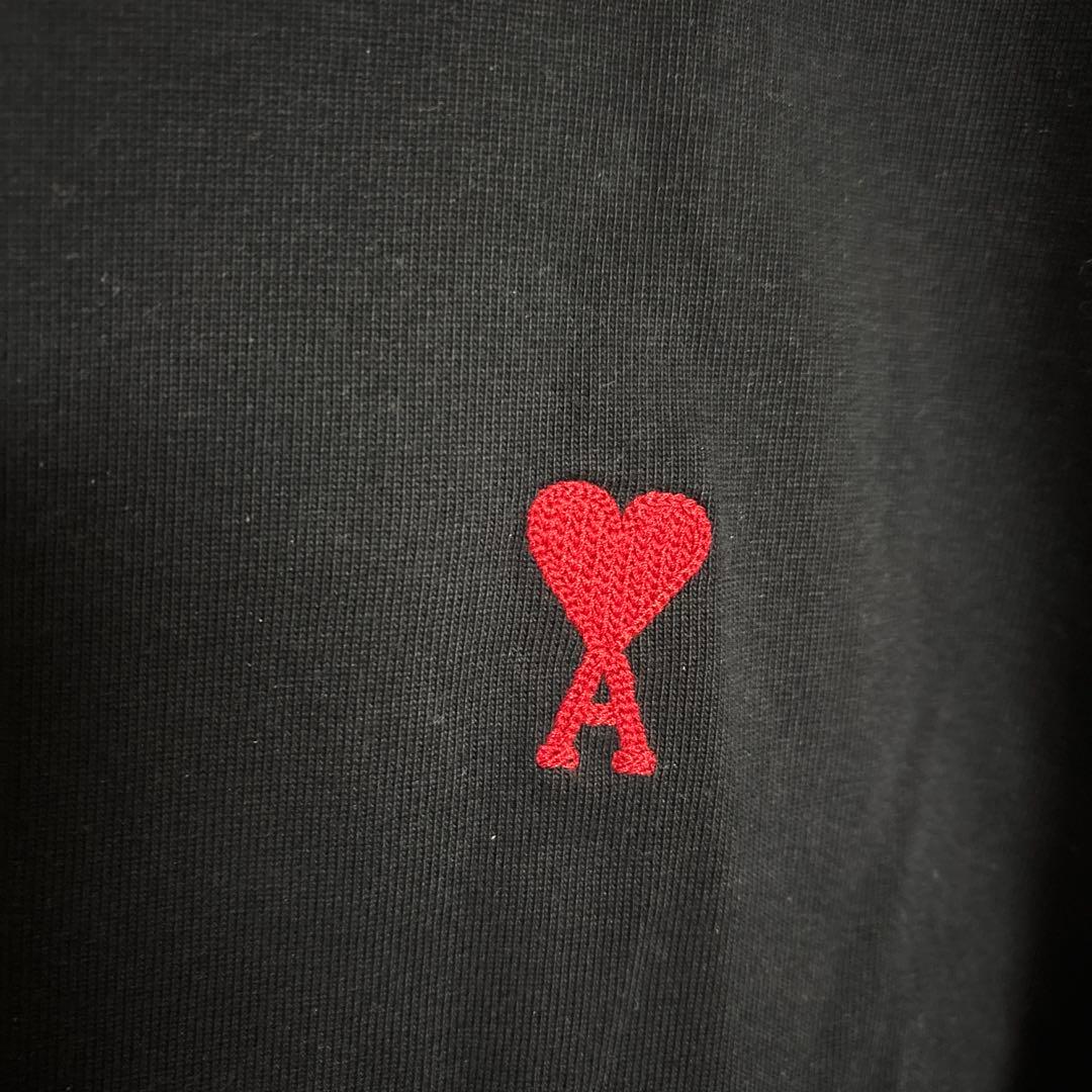 ami paris ブラック 長袖トップス　長袖カットソー