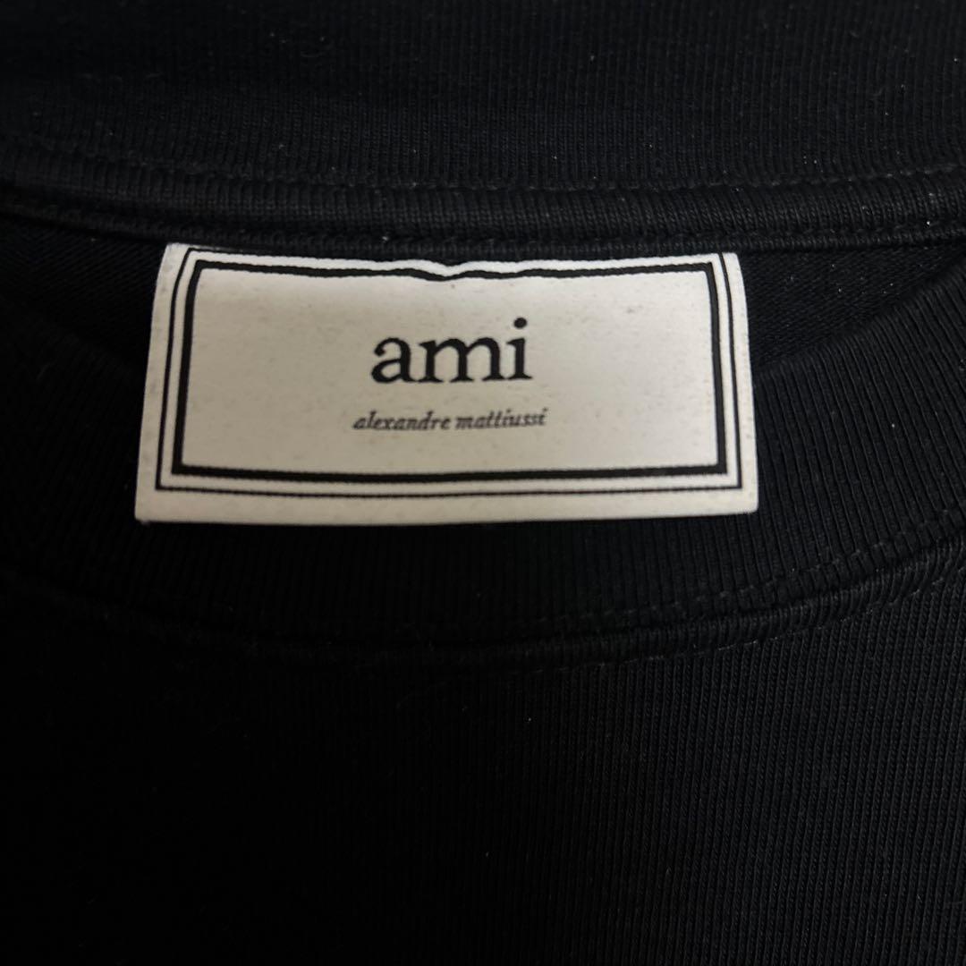 ami paris ブラック 長袖トップス　長袖カットソー