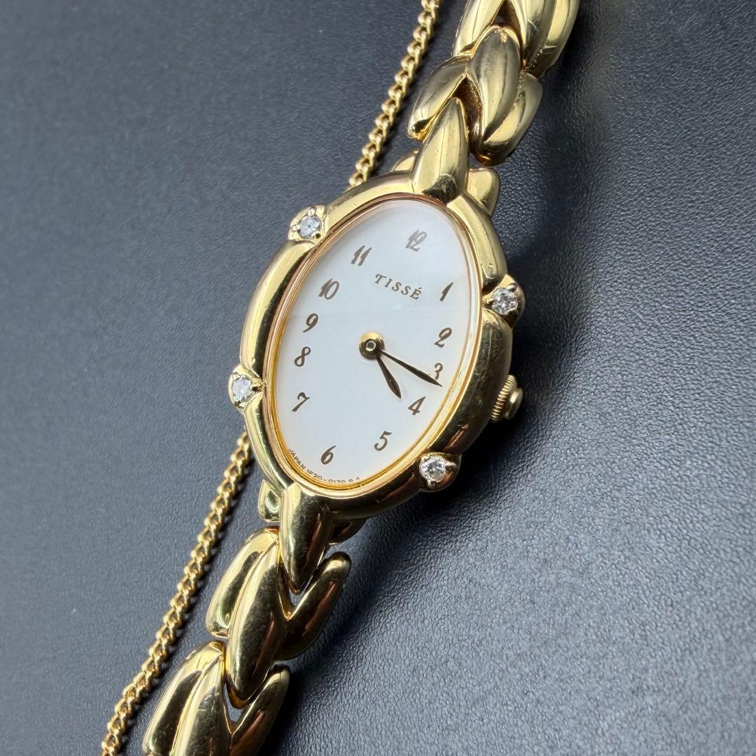 SEIKO TISSE 1F20-5040 4Pダイヤ レディース 腕時計