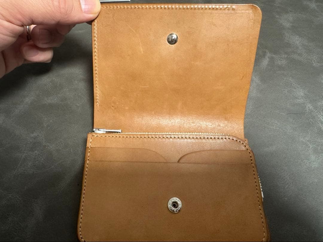 【美品】forme Short Wallet Natural HorseButt