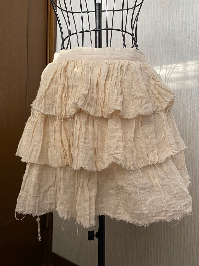 STIGMATA◆切りっぱなし 3段フリル ガーゼスカート◆