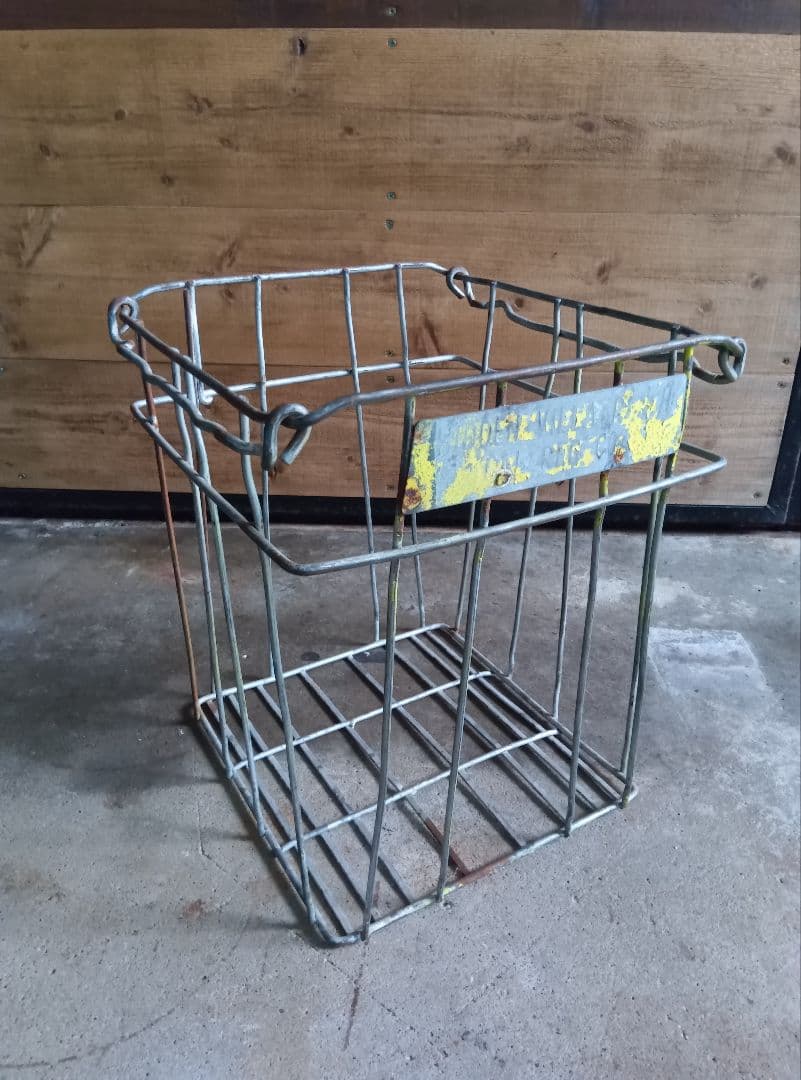 USA製 VINTAGE スタッキング スチール製バスケット ビンテージ