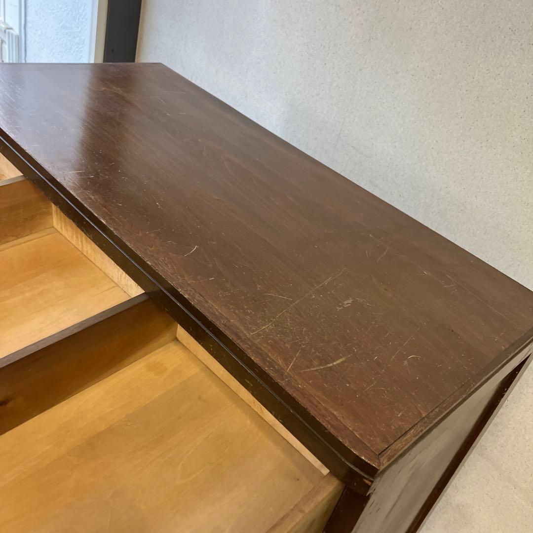 昭和レトロ 寄木細工 木製チェスト 7段タンス 箪笥 古家具 ビンテージ