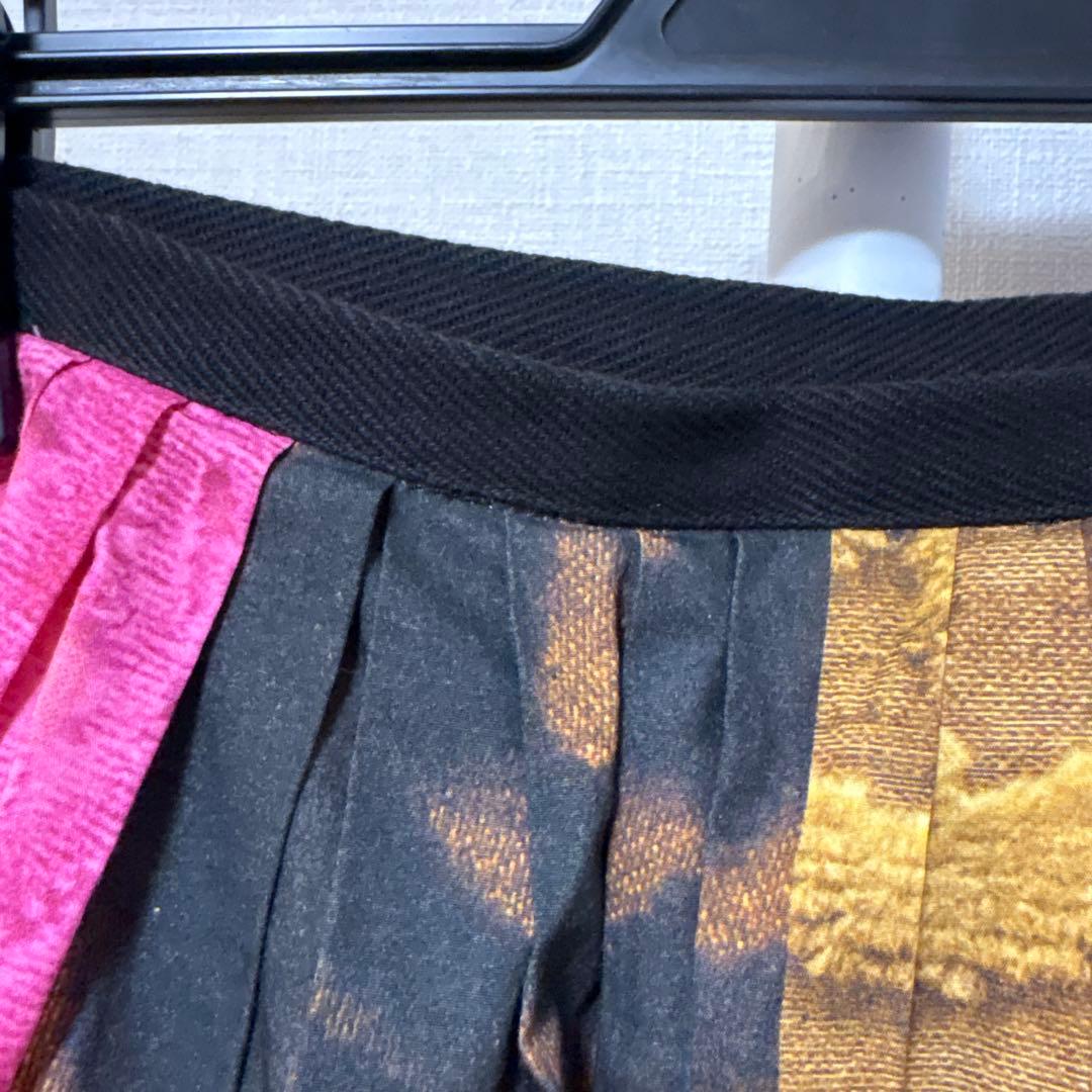 tricotCOMME desGARCONSマルチカラー プリーツフレアスカート