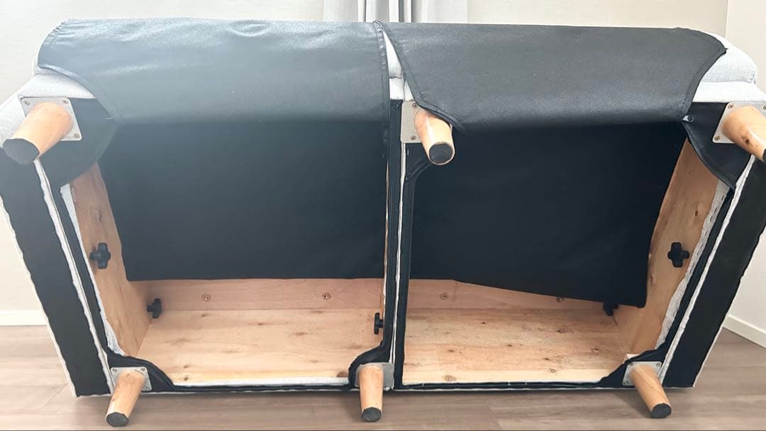 blf Furniture 2人掛け ソファ ライトグレー 組み立て