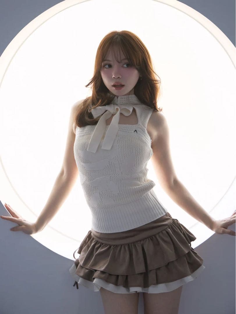 ANDMARY♡ Violet ribbon tops新品未使用タグ付き