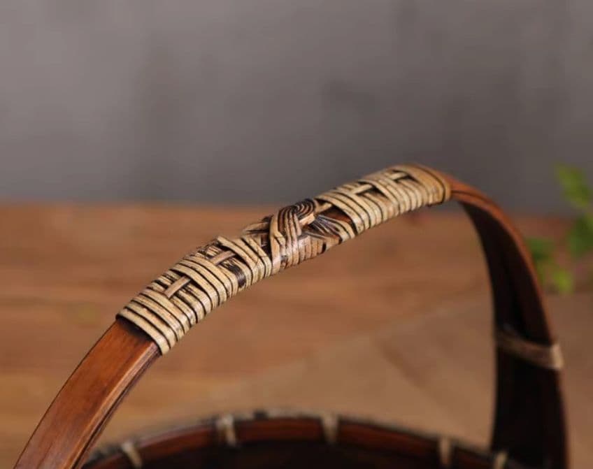 竹細工 かご 収納 手作工芸品 極上品 市場かご 手提かご 買い物かご
  新品