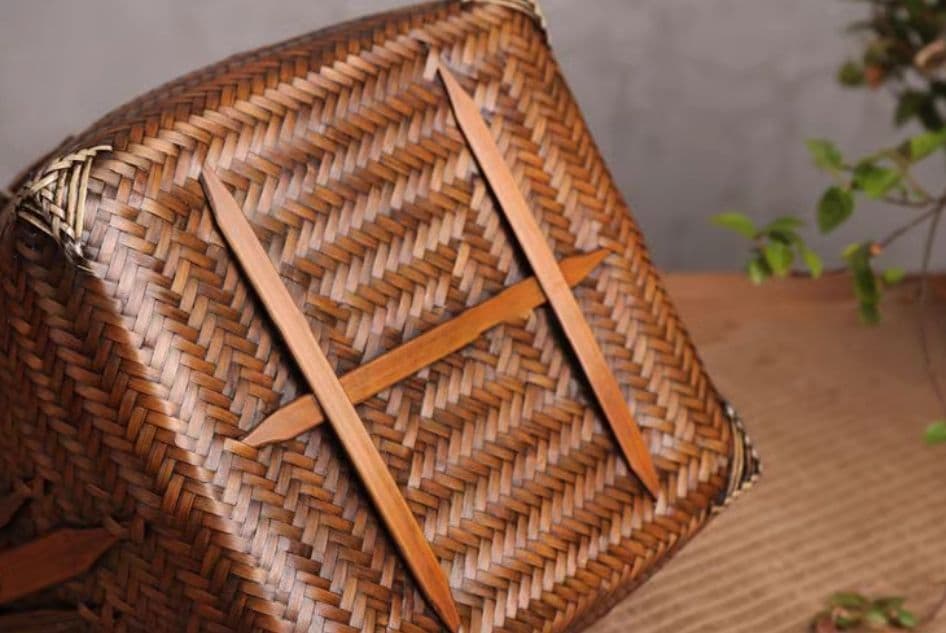 竹細工 かご 収納 手作工芸品 極上品 市場かご 手提かご 買い物かご
  新品