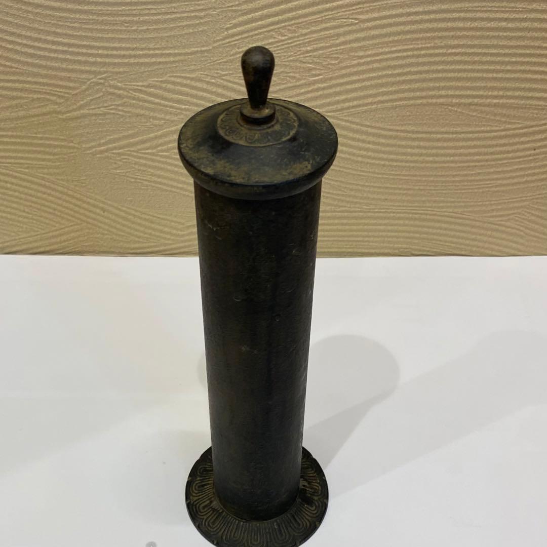 花器　経筒　金属製