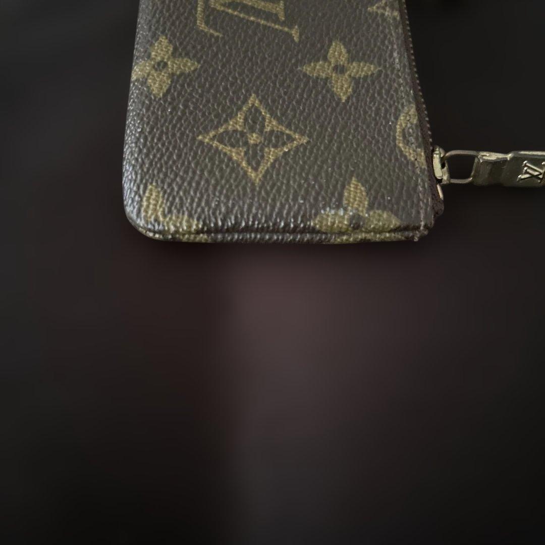 ルイヴィトン　モノグラム　ポシェットクレ　ケース　ブラウン