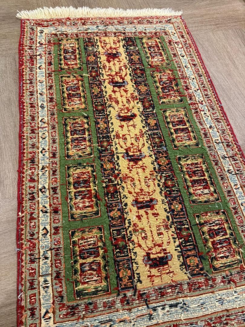 手織りペルシャ絨毯 シルジャン スマックキリム 106x64cm イラン産 玄関