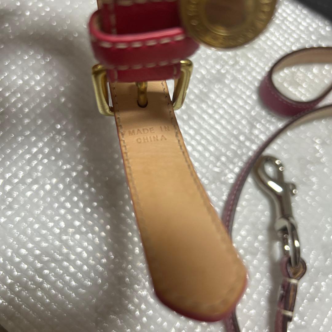 COACH ピンク レザー 首輪とリードセット