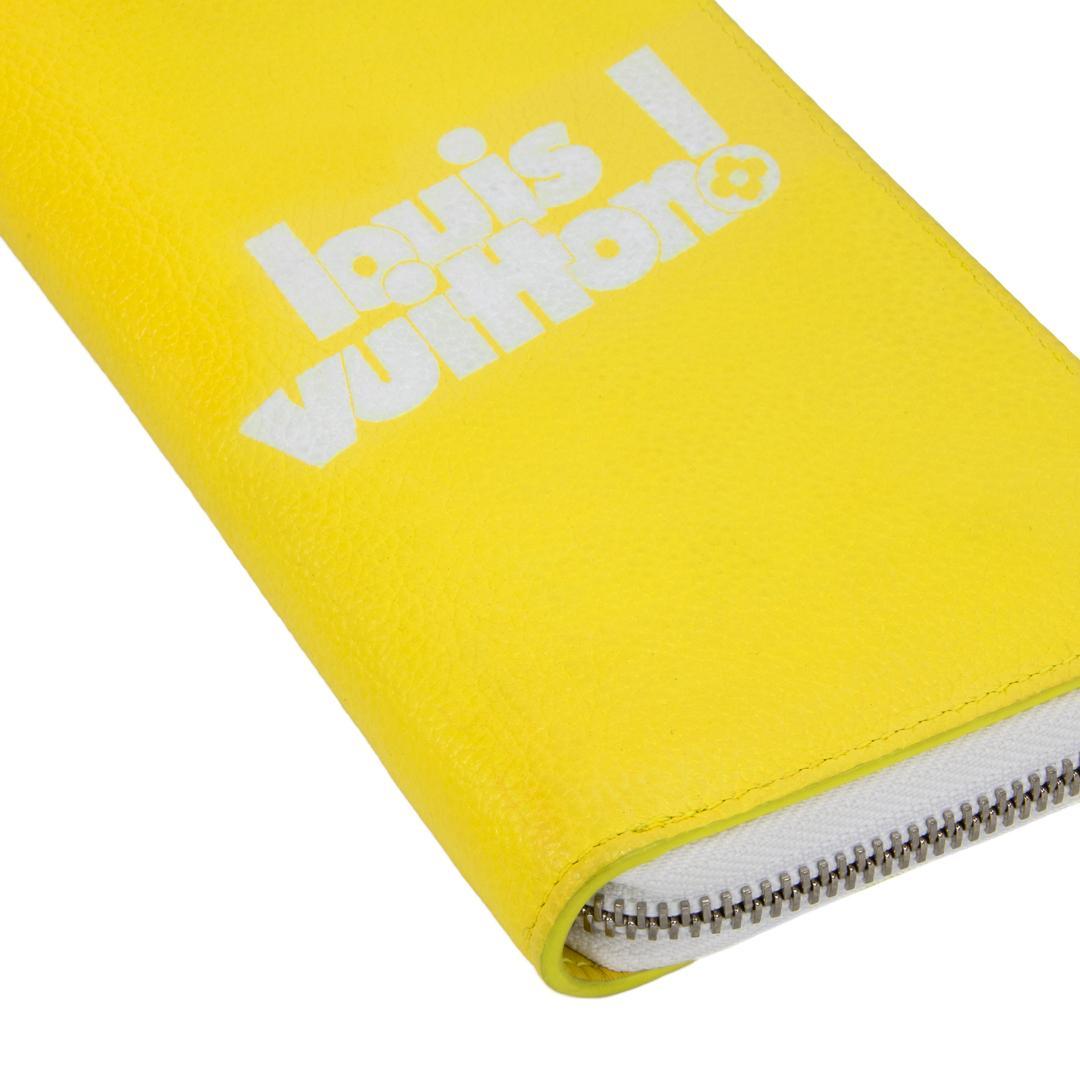 本物 ヴィトン 長財布 メンズ 2021年秋冬限定 エブリデイLV 黄色 ロゴ