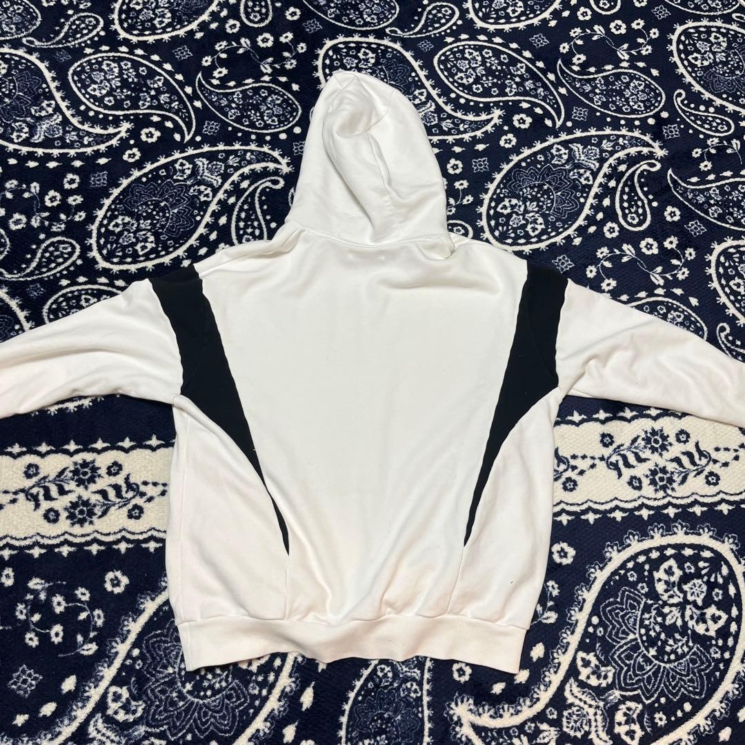 CRONOS フード付きパーカー M ホワイト/ブラック