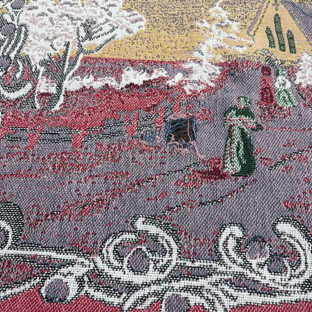 天使　クリスマス　マルチカバー　ソファカバー　ヴィンテージラグ　170x117